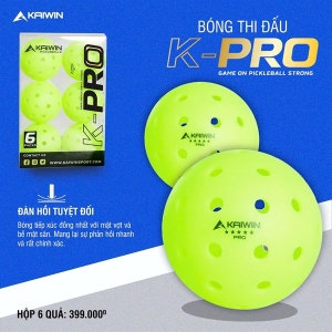 BÓNG THI ĐẤU PICKLEBALL 40 LỖ (Hộp 6 quả) KAIWIN